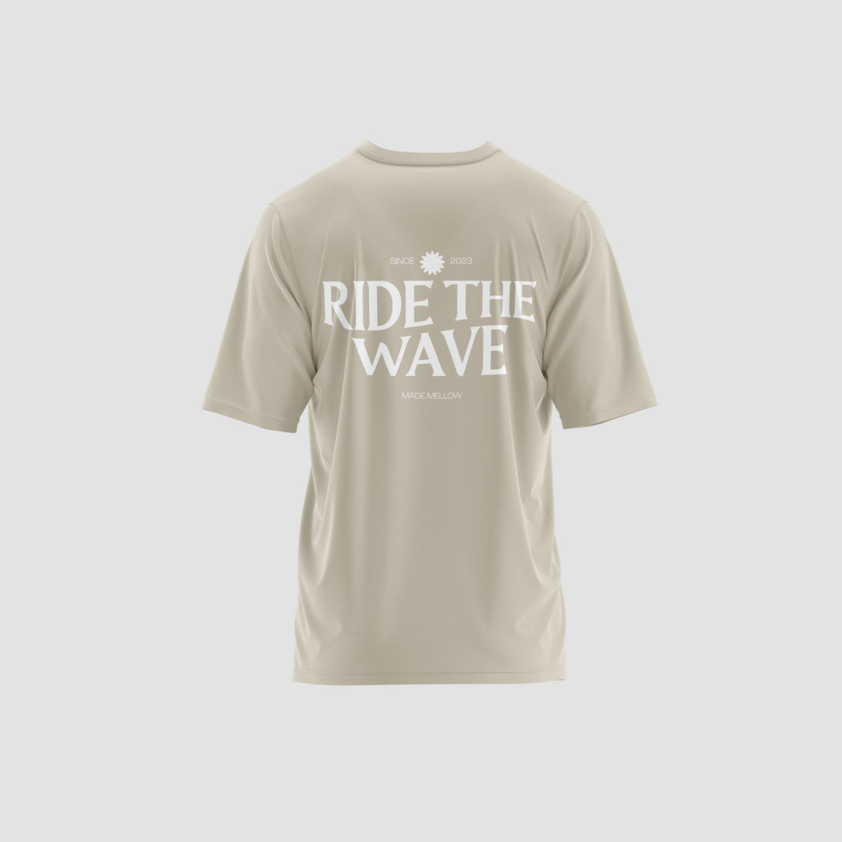 Ride the wave t-shirt - Beige/white